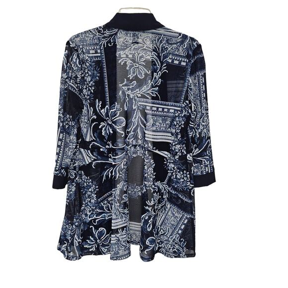 R&M Richards Women's Dress Set Sz 8 Petite Blue Floral Print Professional Office - Picture 8 of 11